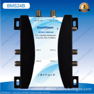 Satellite Tv Accessory 2 In 4 Out 2x4 Multiswitch Stand-alone Top Quality 